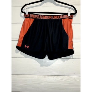 Under Armour Size L Women Black/Orange Performance Active Track Shorts